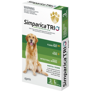 Simparica Trio Chewable for Dogs 20.1-40kg - 3 Pack