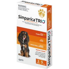 Simparica Trio Chewable for Dogs 5.1-10kg - 3 Pack