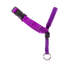 Purple dog harness on a white background
