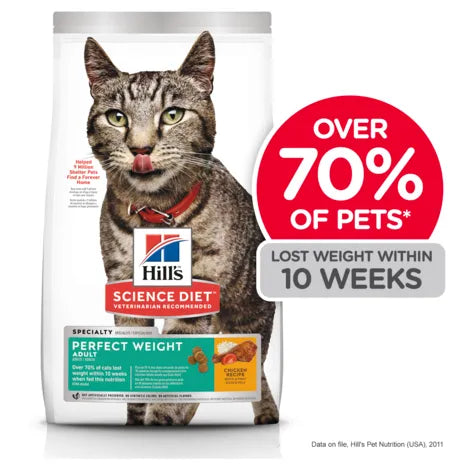 Hill's Science Diet Perfect Weight Adult Cat Food - Weight Management Formula