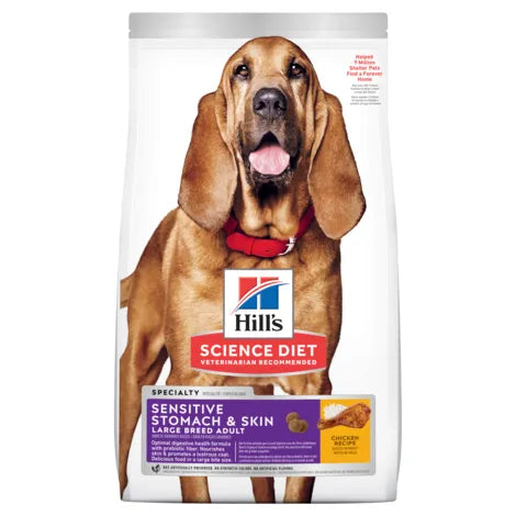 Hill's Science Diet Sensitive Stomach & Skin Large Breed Dog Food 13.6kg - Gentle Digestion