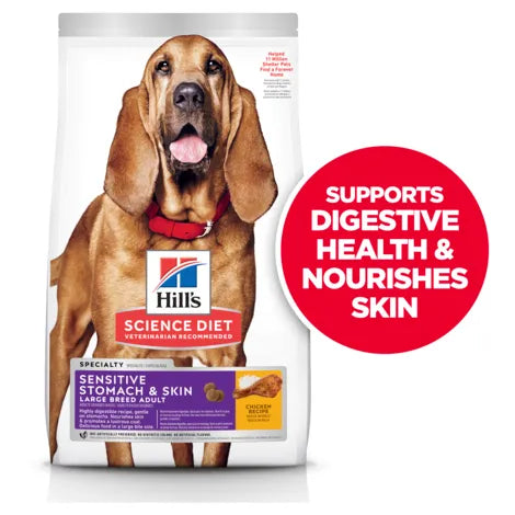 Hill's Science Diet Sensitive Stomach & Skin Large Breed Dog Food 13.6kg - Gentle Digestion