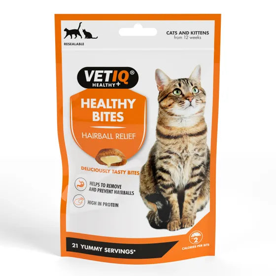 VetIQ Healthy Bites Hairball Remedy Cat Treats 65g