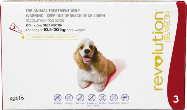 Revolution Flea Treatment for Dogs 10-20kg - 3 Pack