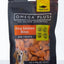 Bag of Omega Plus King Salmon Bites dog treats on a white background