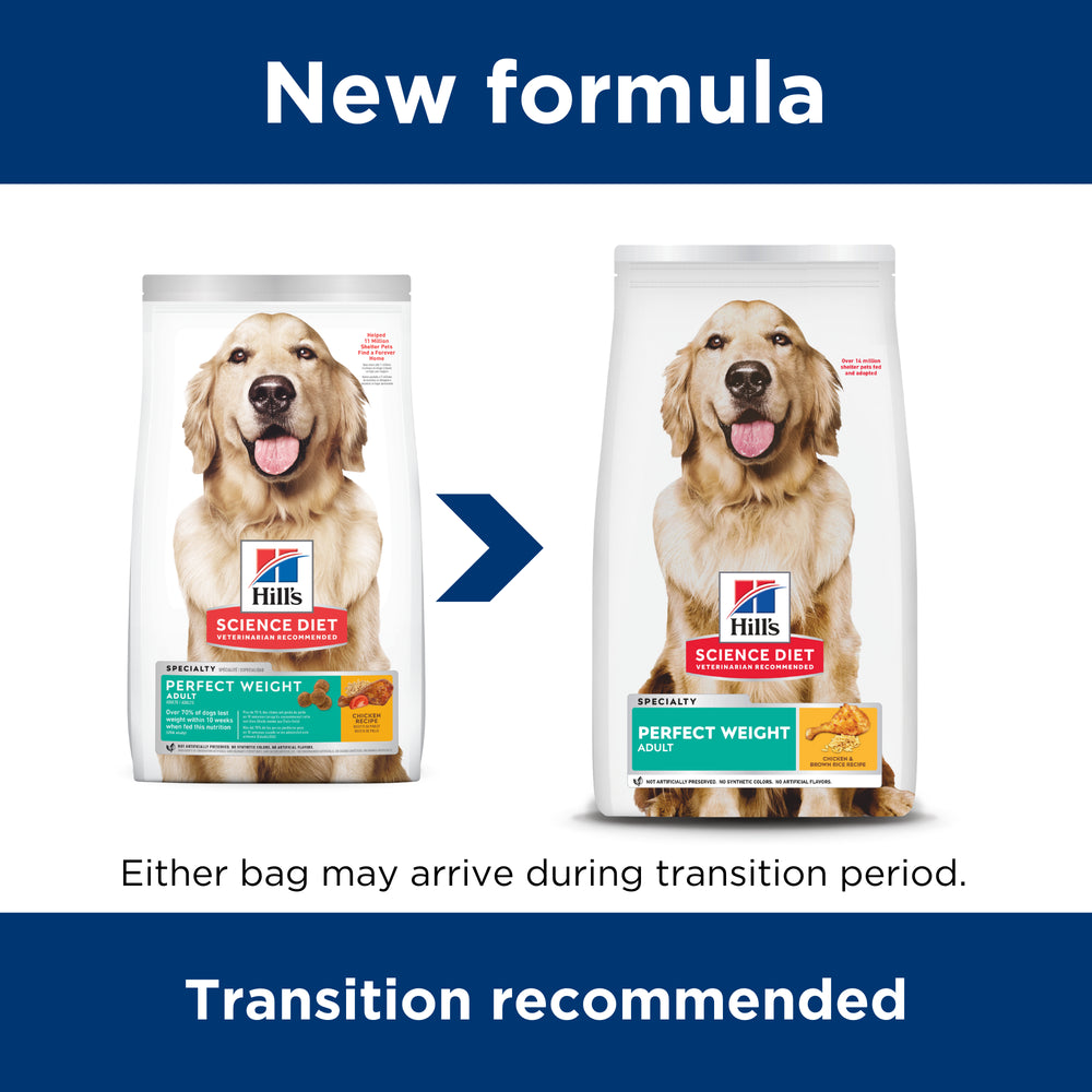 Hills Science Diet dog food package with a golden retriever on a white background