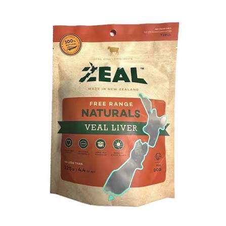 Zeal Free Range Veal Liver Dog Treats 125g