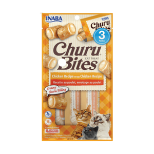 Inaba Churu Bites Chicken Recipe Cat Treats 3 × 10g