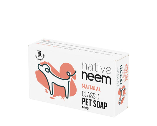Pet Soap Bar Organic Neem 100g - Unscented Natural Wash for Dogs & Cats | BioGro Certified