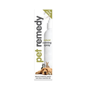 Pet Remedy natural calming spray bottle on a white background