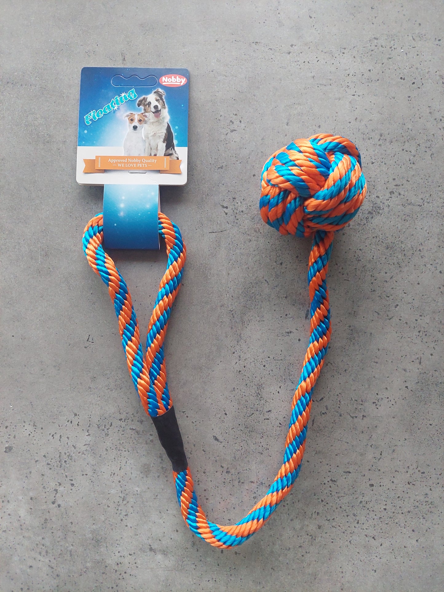 Dog Water Ball Toy Floating - Nylon Rope Ball with Handle for Swimming & Fetch
