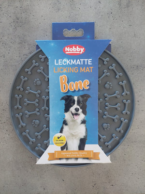 Nobby Silicone Lick Mat Bone Shape - Freezable
