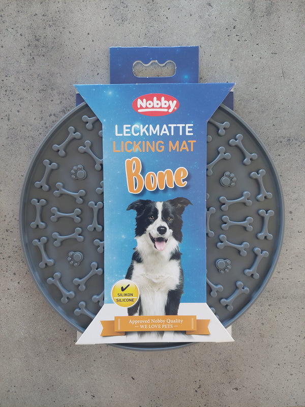 Nobby Silicone Lick Mat Bone Shape - Freezable