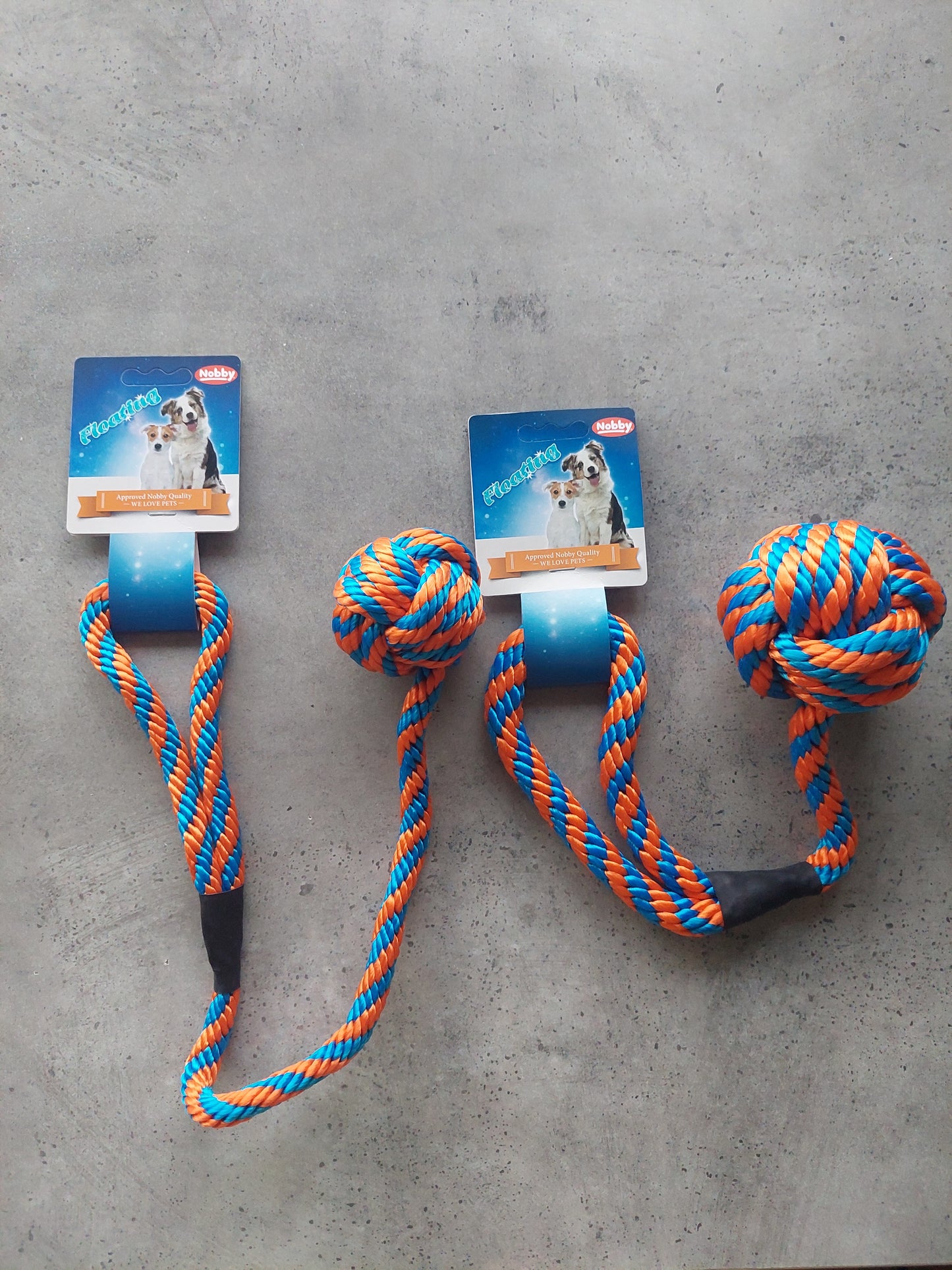 Dog Water Ball Toy Floating - Nylon Rope Ball with Handle for Swimming & Fetch