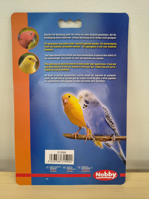 Bird Flower-Swing with Bell Toy 17cm - Interactive Cage Swing