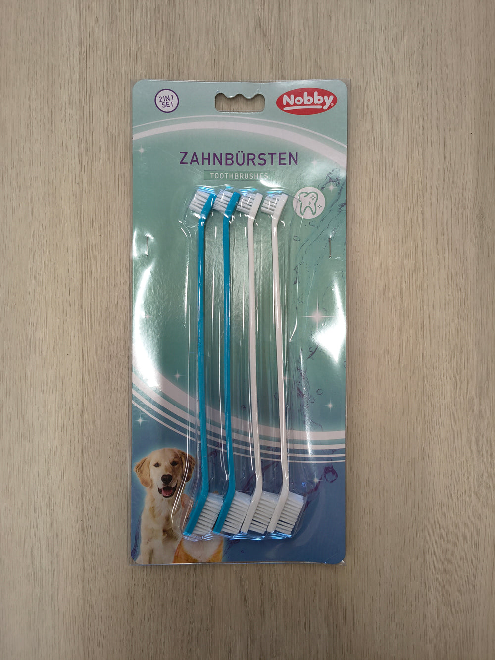 Dog/Cat Toothbrush Set of 4 - 23cm Pet Dental Care Brushes