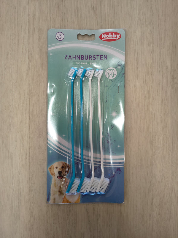 Dog/Cat Toothbrush Set of 4 - 23cm Pet Dental Care Brushes