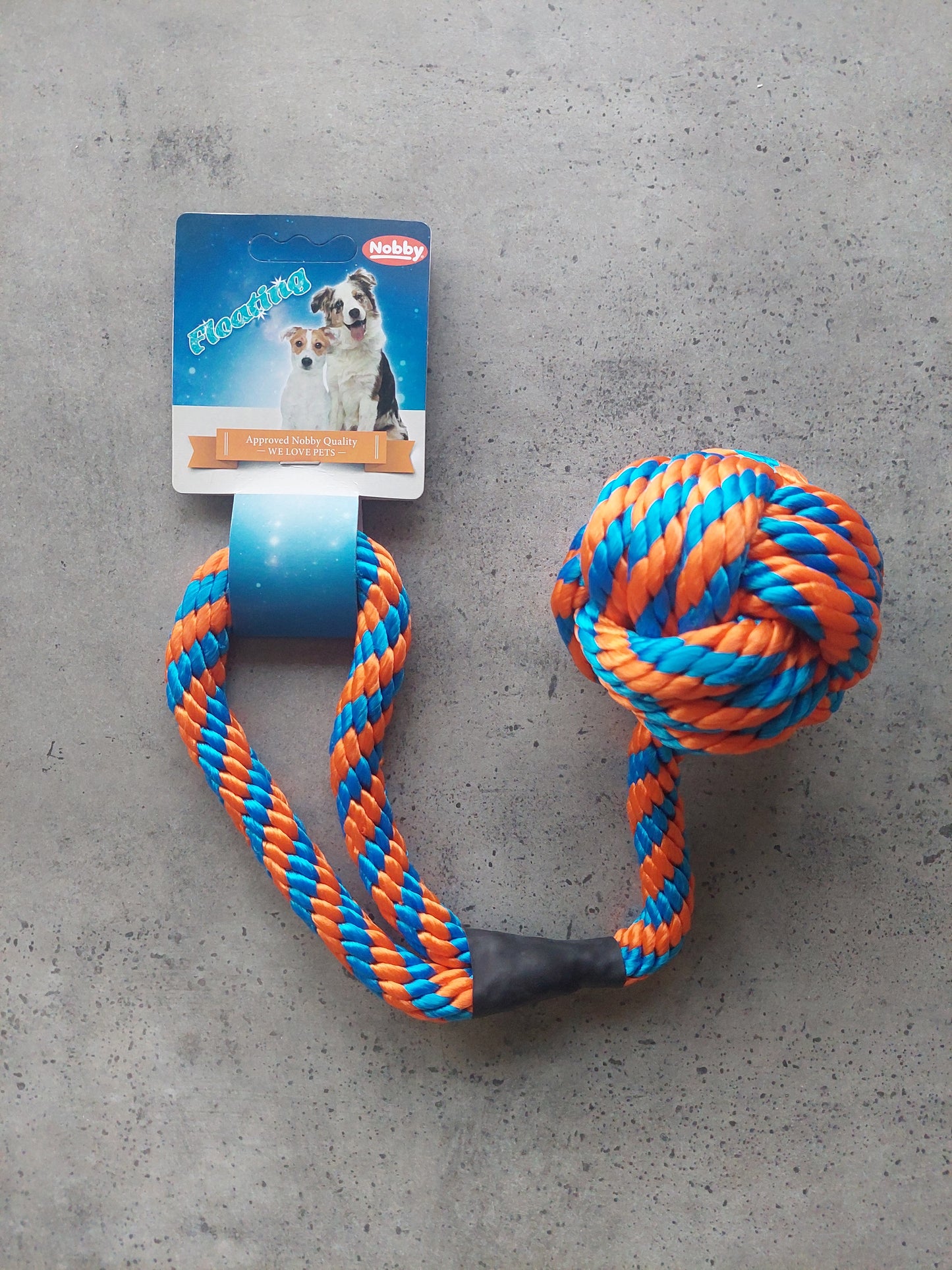 Dog Water Ball Toy Floating - Nylon Rope Ball with Handle for Swimming & Fetch