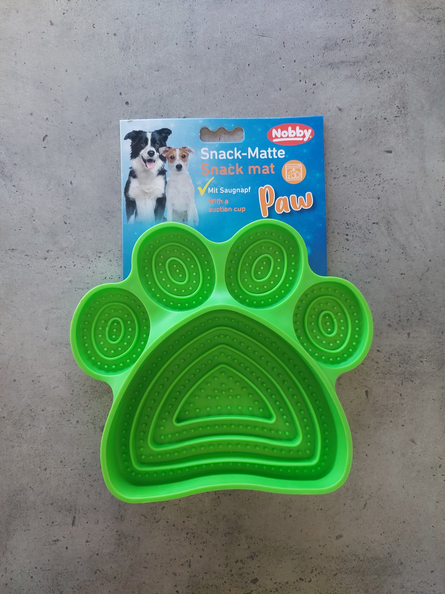 Silicone Slow Feeder Dog Bowl Paw Shape - Non-Slip with Suction Cup | Dishwasher Safe