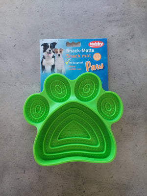 Silicone Slow Feeder Dog Bowl Paw Shape - Non-Slip with Suction Cup | Dishwasher Safe