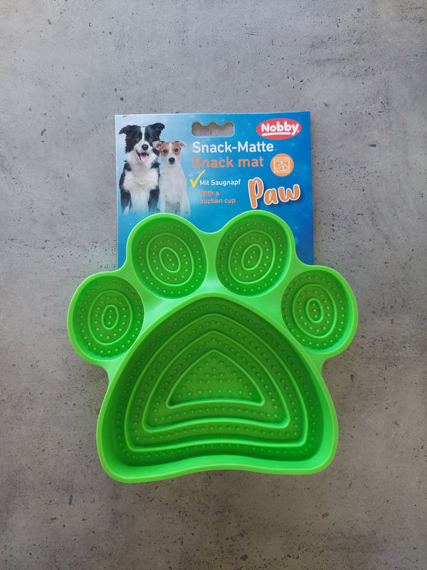 Silicone Slow Feeder Dog Bowl Paw Shape - Non-Slip with Suction Cup | Dishwasher Safe