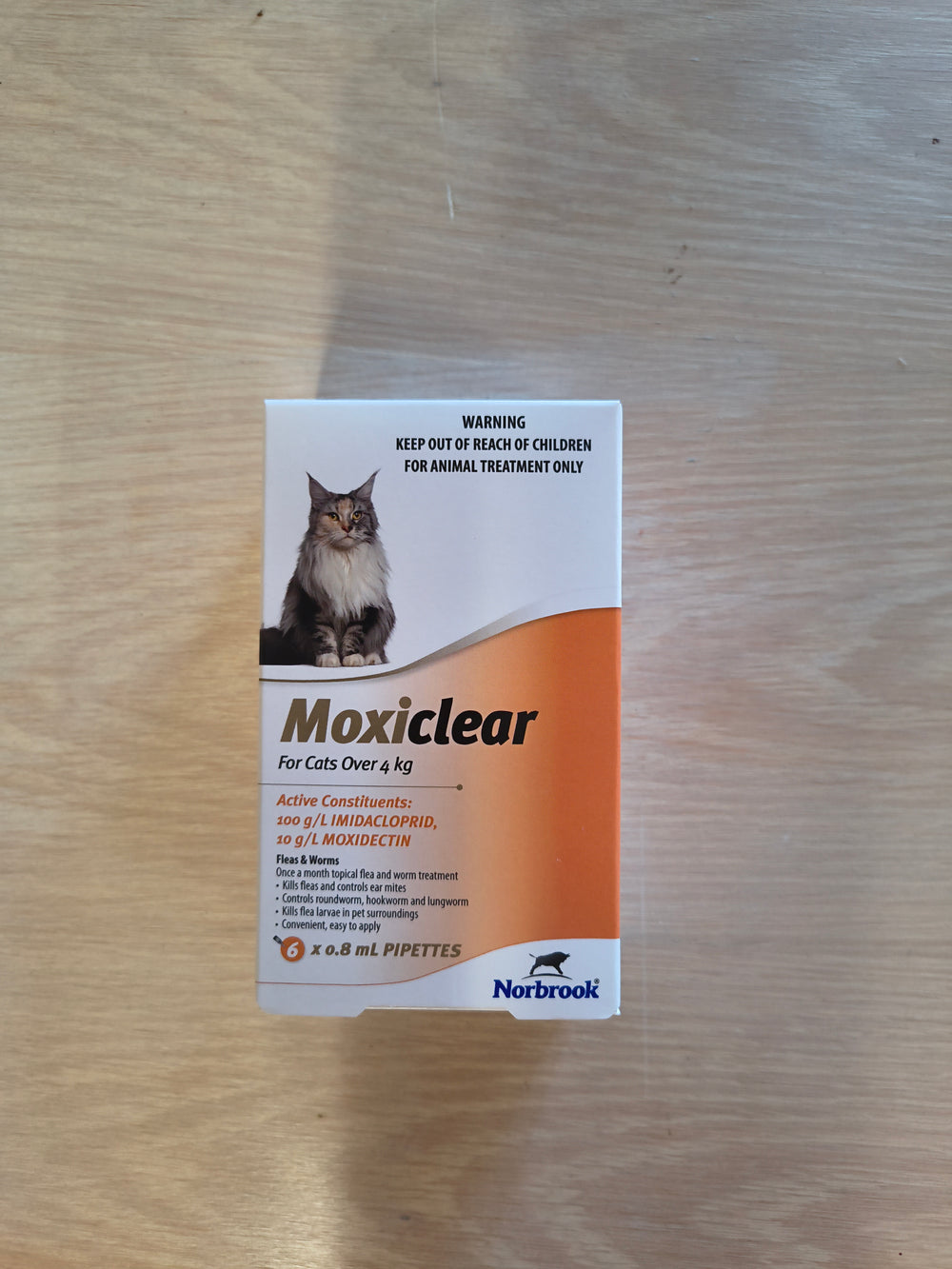 Moxiclear Flea & Worm Treatment for Cats Over 4kg - 3 Pack