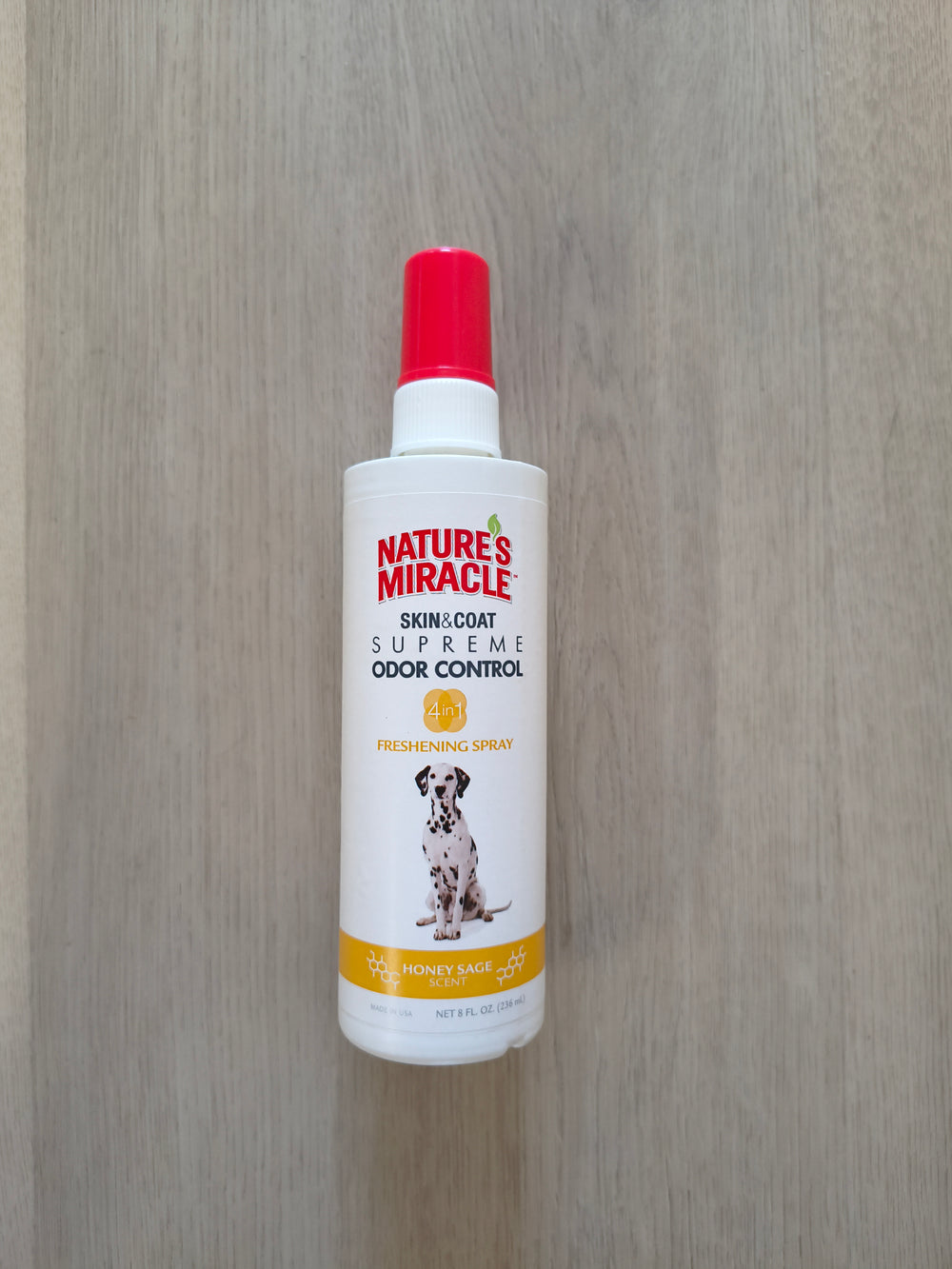 Nature's Miracle Honey Sage Dog Freshening Spray 236ml - 4-in-1 Deodoriser