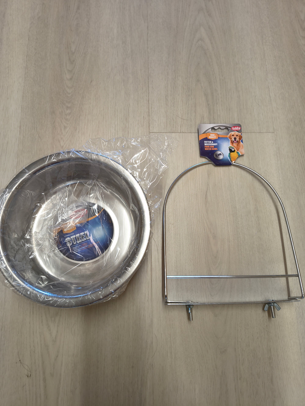 Nobby Stainless Steel Bowl with Holder 2L