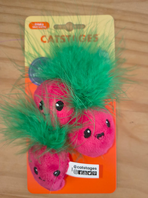 Outward Hound Strawberry Catnip Cat Toys - 3 Pack