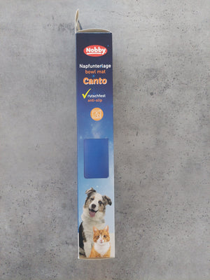 Silicone Pet Bowl Mat Canto - Non-Slip with Raised Edge for Dogs & Cats | Blue 47x30cm