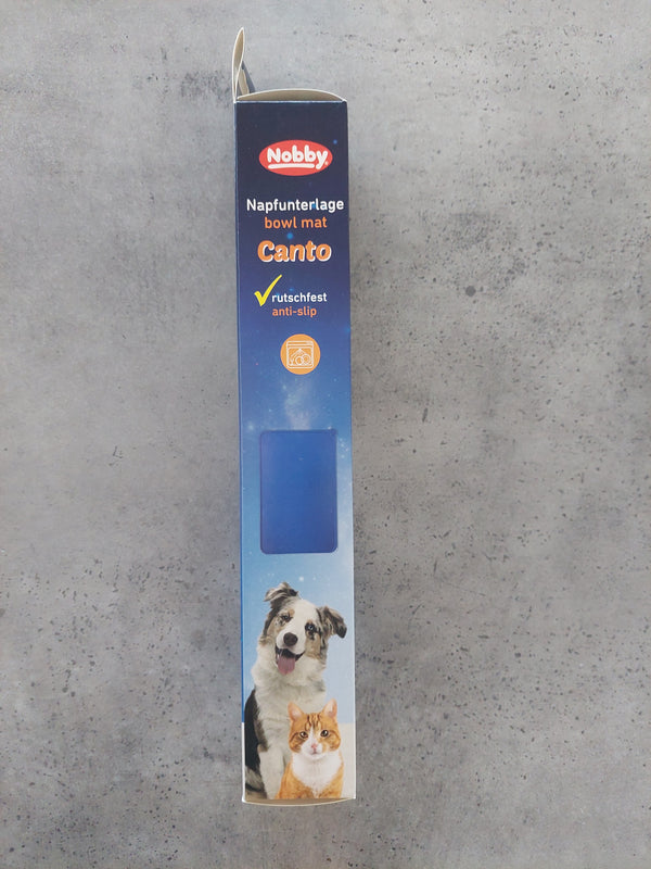Silicone Pet Bowl Mat Canto - Non-Slip with Raised Edge for Dogs & Cats | Blue 47x30cm