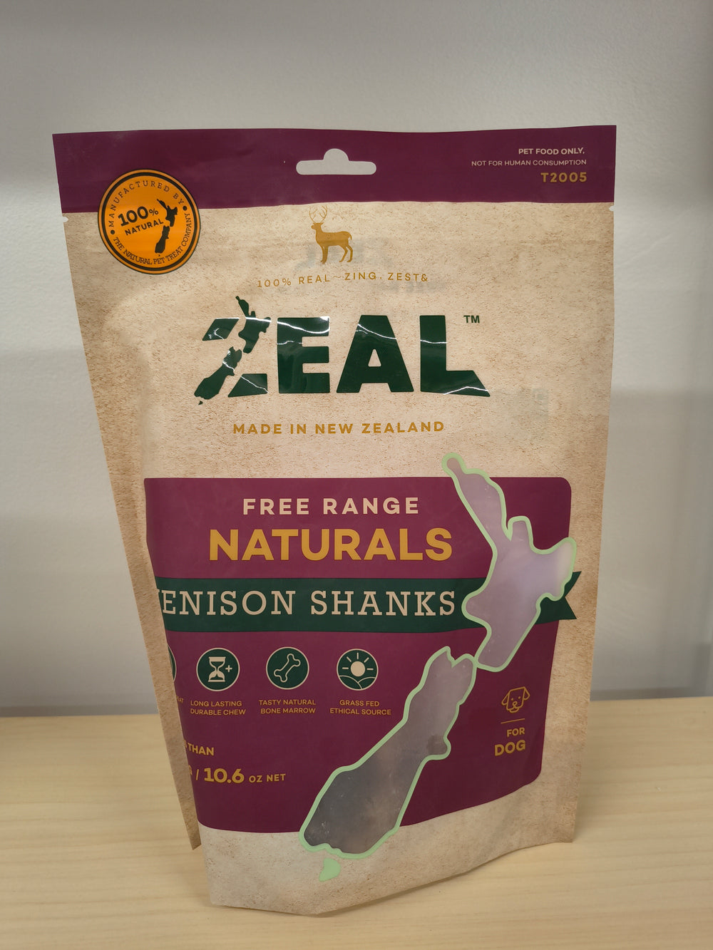 Zeal Free-Range Venison Shanks - Natural Dog Chew from New Zealand