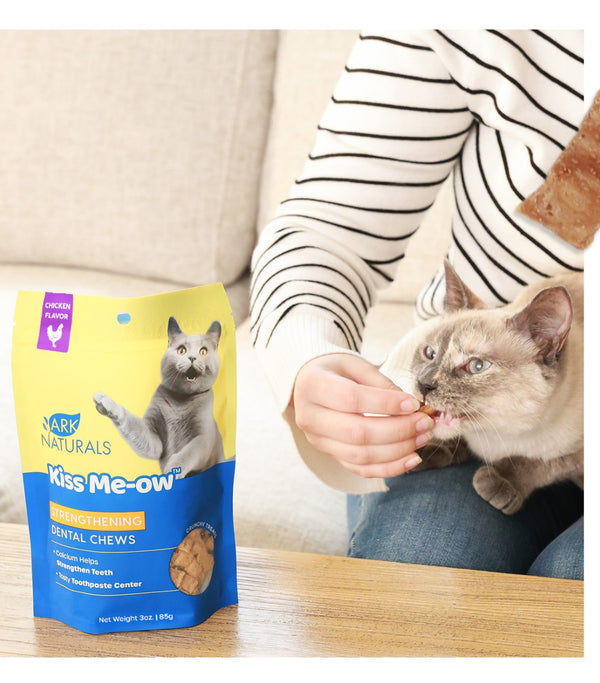 Ark Naturals Kiss Me-Ow Strengthening Cat Dental Treats - Chicken 85g Bag