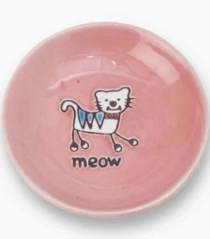 Petrageous Silly Kitty Saucer Cat Bowl - Pink | 13cm