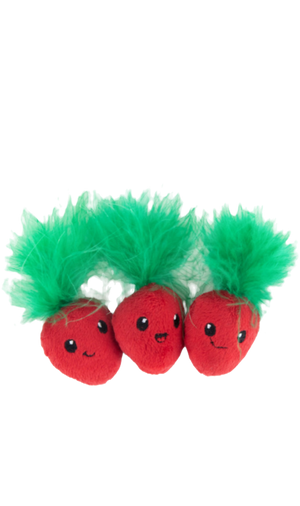 Outward Hound Strawberry Catnip Cat Toys - 3 Pack
