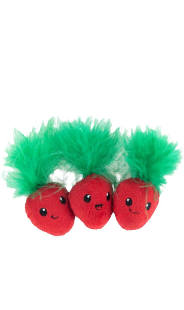 Outward Hound Strawberry Catnip Cat Toys - 3 Pack
